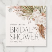 Bohemian Bloemen & Veren Douche Bedankjes Labels (Voorkant)