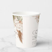 Bohemian Bloemen & Veren Douche Papieren Bekers (Rechts)