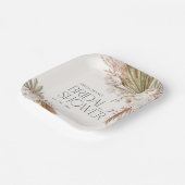 Bohemian Bloemen & Veren Douche Papieren Bordje (Gebogen)