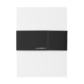 Bohemian Bloemen Zwart Wit Bruiloft Uitnodigingen Wikkel (Achterkant Voorbeeld)