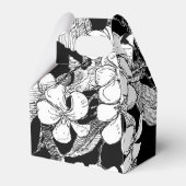 Bohemian Bloemen Zwart Wit Modern Bedankdoosjes (Achterkant)