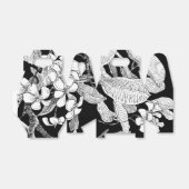 Bohemian Bloemen Zwart Wit Modern Bedankdoosjes (Uitgevouwen)