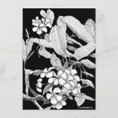 Bohemian Bloemen Zwart Wit Receptie Informatiekaartje (Achterkant)