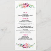 BOHEMIAN BLOEMIGE bruiloft diner menu (Voorkant)