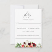 Bohemian Blooms Bloemen Bloemen Bruiloft Voedsel A RSVP Kaartje (Voorkant)