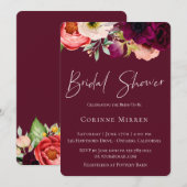 Bohemian Blooms Bridal Shower Uitnodiging (Voorkant / Achterkant)