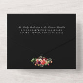 Bohemian Blooms Bruiloft Alles In Een Uitnodiging (Achterkant)