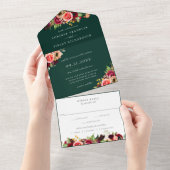 Bohemian Blooms Bruiloft Alles In Een Uitnodiging (Afscheurbaar)