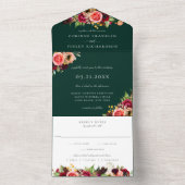 Bohemian Blooms Bruiloft Alles In Een Uitnodiging (Binnen)