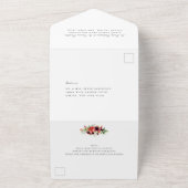 Bohemian Blooms Bruiloft Alles In Een Uitnodiging (Buitenkant)