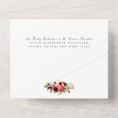 Bohemian Blooms Bruiloft Alles In Een Uitnodiging (Achterkant)