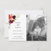 Bohemian Blooms Foto slaat de datum op Aankondiging (Voorkant)