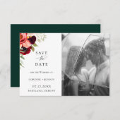 Bohemian Blooms Foto slaat de datum op Aankondiging (Voorkant / Achterkant)