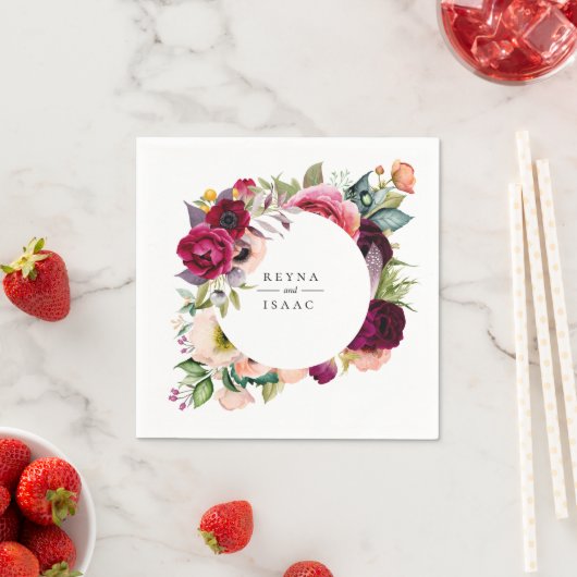 Bohemian Blooms - gepersonaliseerd papier Napkins Servet (Insitu)