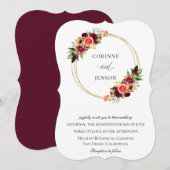 Bohemian Blooms Gold Hoops Bruiloft Kaart (Voorkant / Achterkant)