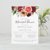 Bohemian Blooms Rehearsal Dinner Aankondiging (Staand voorkant)