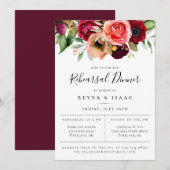 Bohemian Blooms Rehearsal Dinner Aankondiging (Voorkant / Achterkant)