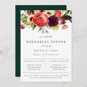 Bohemian Blooms Rehearsal Dinner Aankondiging (Voorkant / Achterkant)