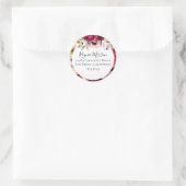 Bohemian Blooms Retouradres Sticker (Tas)