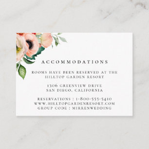 Bohemian Blooms Trouwaccommodaties Informatiekaartje