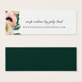 Bohemian Blooms Trouwwebsite RSVP Mini Visitekaartjes (Voorkant /achterkant)