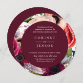 Bohemian Blooms Weddenschap Kaart (Voorkant / Achterkant)