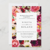 Bohemian Blooms Weddenschap Kaart (Voorkant)