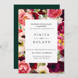 Bohemian Blooms Weddenschap Kaart