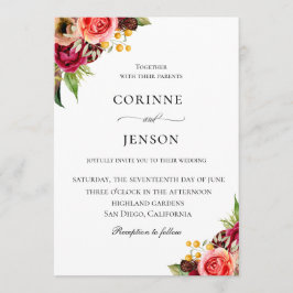 Bohemian Blooms Weddenschap Kaart