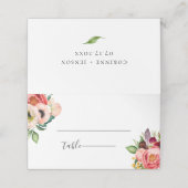 Bohemian Blooms Wedding Plaatskaartje (Buitenkant ongevouwen)