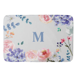 Bohemian Blossoms: Waterverf Bloemen Badmat van L