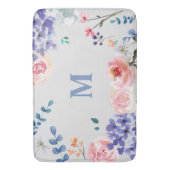 Bohemian Blossoms: Waterverf Bloemen Badmat van L (Voorkant Verticaal)