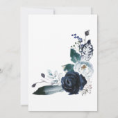 Bohemian Blue Bridal Shower Kaart (Achterkant)