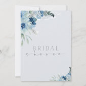 Bohemian Blue Floral Tea Party Vrijgezellenfeest Kaart (Achterkant)