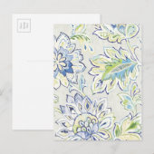 Bohemian Blue Flower Briefkaart (Voorkant / Achterkant)