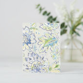 Bohemian Blue Flower Briefkaart (Staand voorkant)