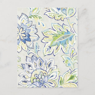 Bohemian Blue Flower Briefkaart