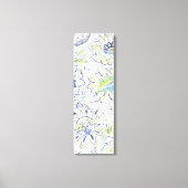 Bohemian Blue Flower Canvas Afdruk (Voorkant)