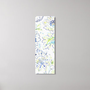 Bohemian Blue Flower Canvas Afdruk