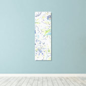 Bohemian Blue Flower Canvas Afdruk (Insitu (Houten vloer))