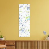 Bohemian Blue Flower Canvas Afdruk (Insitu (Woonkamer))