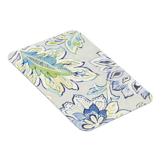 Bohemian Blue Flower Magneet (Rechterzijde)
