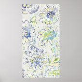 Bohemian Blue Flower Poster (Voorkant)