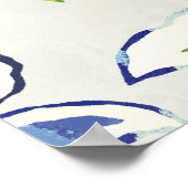 Bohemian Blue Flower Poster (Hoek)