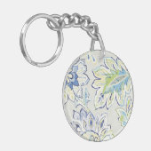 Bohemian Blue Flower Sleutelhanger (Voorkant Links)