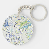 Bohemian Blue Flower Sleutelhanger (Achterkant)