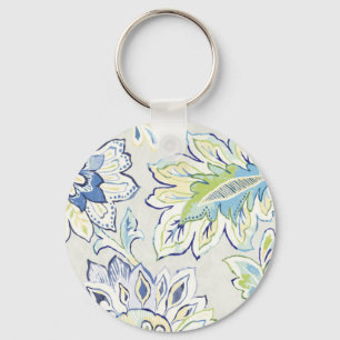 Bohemian Blue Flower Sleutelhanger