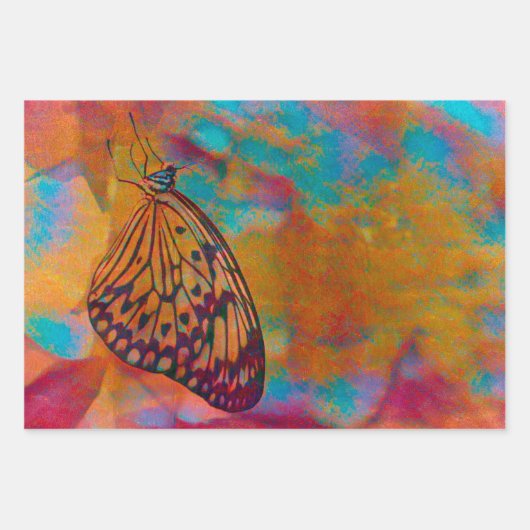 Bohemian Blue Sinaasappel Hippie-ontkoppeling Inpakpapier Vel (Voorkant 3)