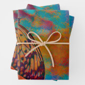 Bohemian Blue Sinaasappel Hippie-ontkoppeling Inpakpapier Vel (In situ)