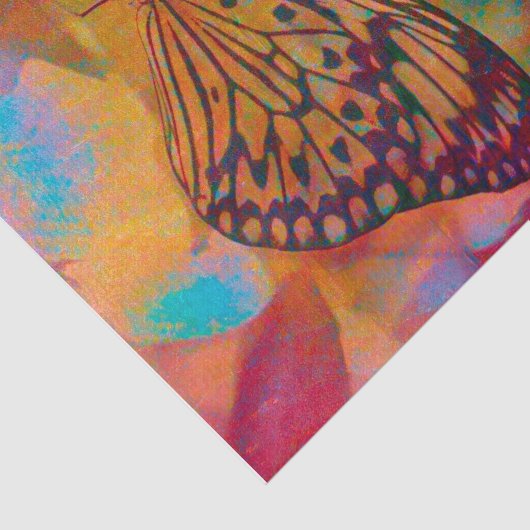 Bohemian Blue Sinaasappel Hippie-ontkoppeling Tissuepapier (Detail)